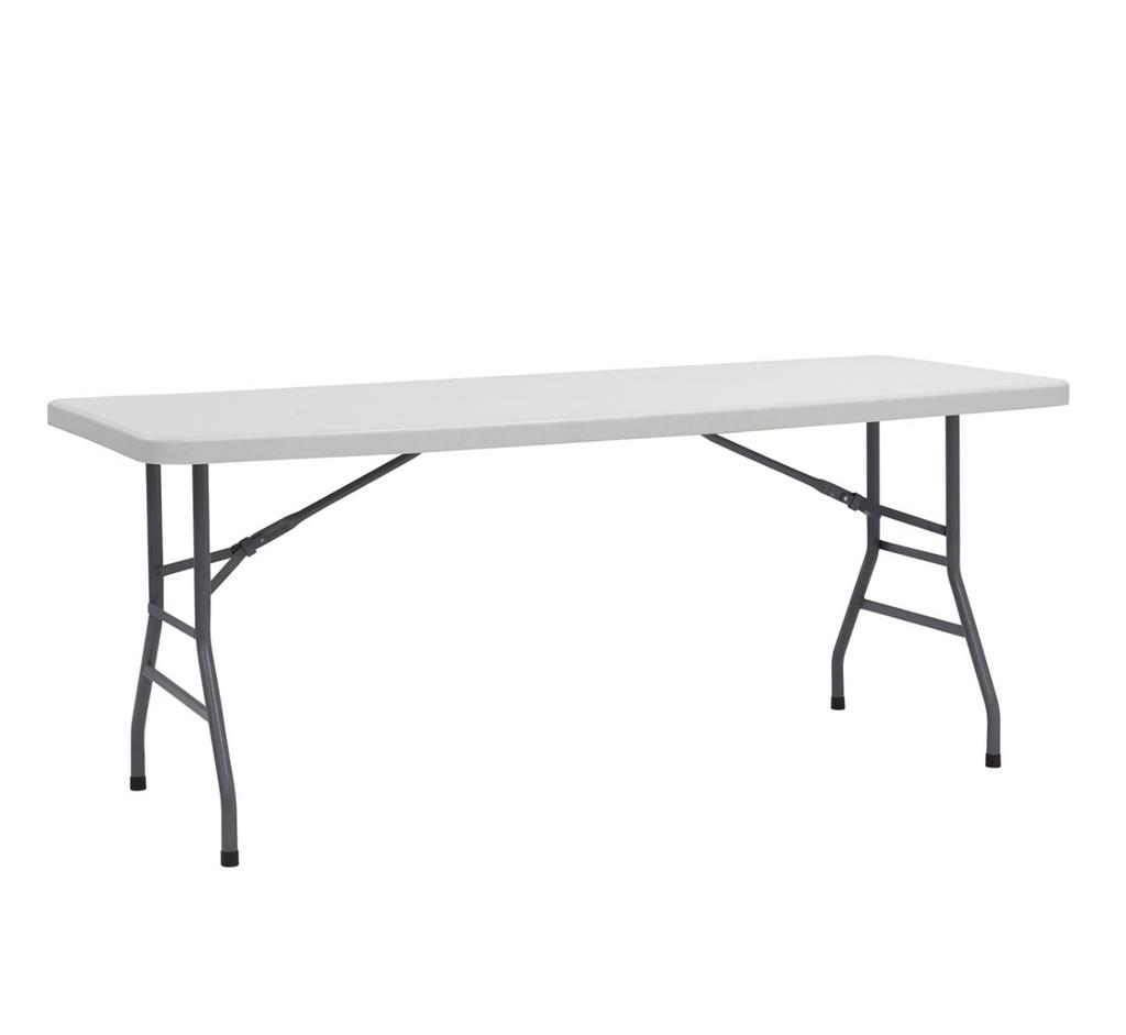 Нескладной большой белый стол-чемодан 182х74х74 см